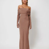 EFFIE KATS (beige/brown/coffee) Gwen long sleeve gown