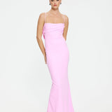 EFFIE KATS (pink) Haviiland drape backless gown