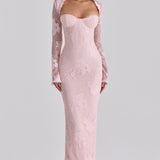 HOUSE OF CB (baby pink) Luciene corset maxi