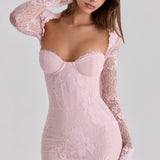 HOUSE OF CB (baby pink) Luciene corset maxi