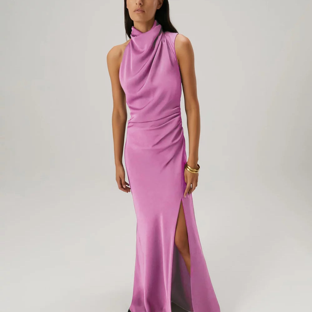MISHA (pink) Constantina high neck gown