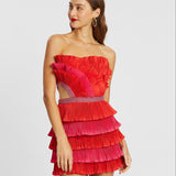 ELIYA THE LABEL (red) Maryanne frill mini