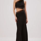 MISHA (black) Jillian Lace Silk gown