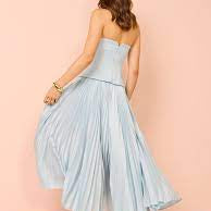 ACLER (baby blue) Avonlea pleated maxi