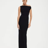 EFFIE KATS (black) Inaya slanted shoulder maxi