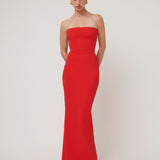 EFFIE KATS (red) Jackie O Strapless Train Gown