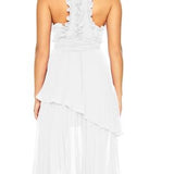 TALULAH (white) Jodi high neck pleated midi