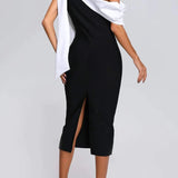 YOJANI (black/white) Valentina midi