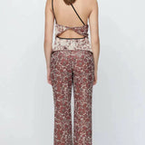 BEC AND BRIDGE (burgundy floral) Nova Top & Pants Hippy mesh set