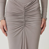 EFFIE KATS (ash grey) Kayson long sleeve skirt set
