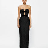 EFFIE KATS (black) Kiera strapless bow midi