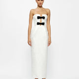 EFFIE KATS (white/ivory) Kiera strapless bow midi