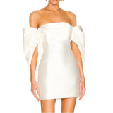 SOLACE LONDON (white) Elina off the shoulder mini
