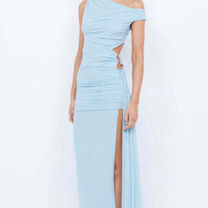 BEC AND BRIDGE (blue) Kailani asym mesh maxi