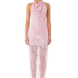 ELIYA THE LABEL (pink) Laura sparkle halter midi