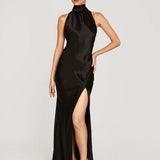 SAU LEE (black) Penelope silk gown