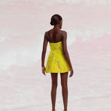 HELEN O'CONNOR (yellow) Sulphur Springs strapless corset mini