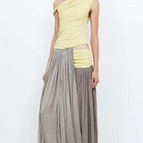 BEC AND BRIDGE (citrus yellow/grey) Serene Boatneck mesh maxi