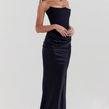 HOUSE OF CB (black) Persephone strapless corset gown