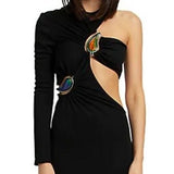 CHRISTOPHER ESBER Two Moodstone One Sleeve Midi (Black)