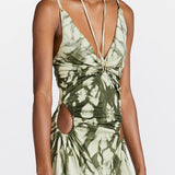 DION LEE (green) Gathered Link cut out dress