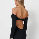 EFFIE KATS (black) Gwen long sleeve gown