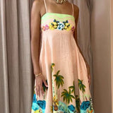 ALEMAIS (pink/salmon) Mermaid point beach midi