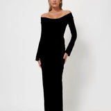 EFFIE KATS (black) vale long sleeve gown