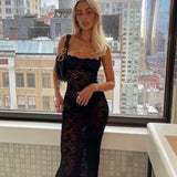 ARCINA ORI (black) Margot lace midi