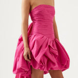 AJE (pink) Piacere strapless puff skirt mini with bow