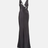 CHRISTOPHER ESBER (grey) Cutout silk satin  maxi
