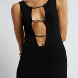 CHRISTOPHER ESBER Diamonte Middle Knit Midi (Black)