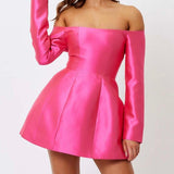 BIANCA AND BRIDGETT (pink) Michelle off shoulder mini