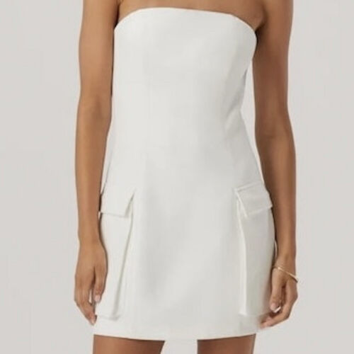 MISHA (White) Valencia Strapless Pocket Mini