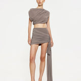 EFFIE KATS (Grey/nutmeg) Bacall top/skirt set