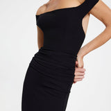 EFFIE KATS (black) Malena strapless midi