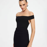 EFFIE KATS (black) Malena strapless midi