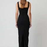 EFFIE KATS (black) Marbella square neck gown