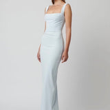 EFFIE KATS (baby blue) Marbella square neck gown