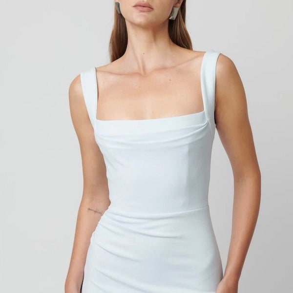 EFFIE KATS (baby blue) Marbella square neck gown