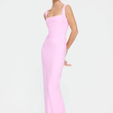 EFFIE KATS (pink) Marbella square neck gown