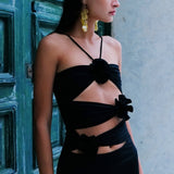MAYGEL CORONAL (black) Veranera cut out rose gown