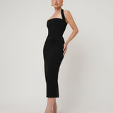 EFFIE KATS (black) meline halter midi