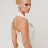 EFFIE KATS (white/ivory) halter meline midi