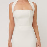 EFFIE KATS (white/ivory) halter meline midi