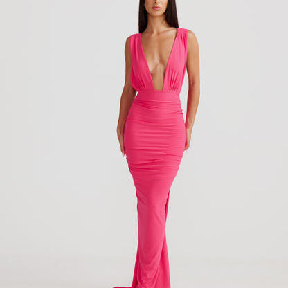 MELANI THE LABEL (pink) Izabella Backless Dress