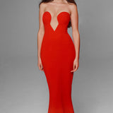 NOOKIE (red/mesh) Minx gown