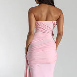 NATALIE ROLT (pink) Miranda strapless gown
