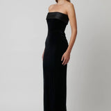 EFFIE KATS (black/VELVET) MONROE GOWN strapless maxi