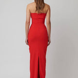 EFFIE KATS (red) MONROE GOWN strapless maxi